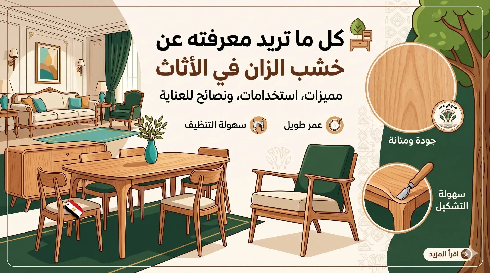 مميزات وعيوب خشب الزان في الأثاث | دليل شامل 2026