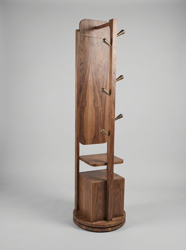 Roto _ Rotating Mirror & Coat Rack