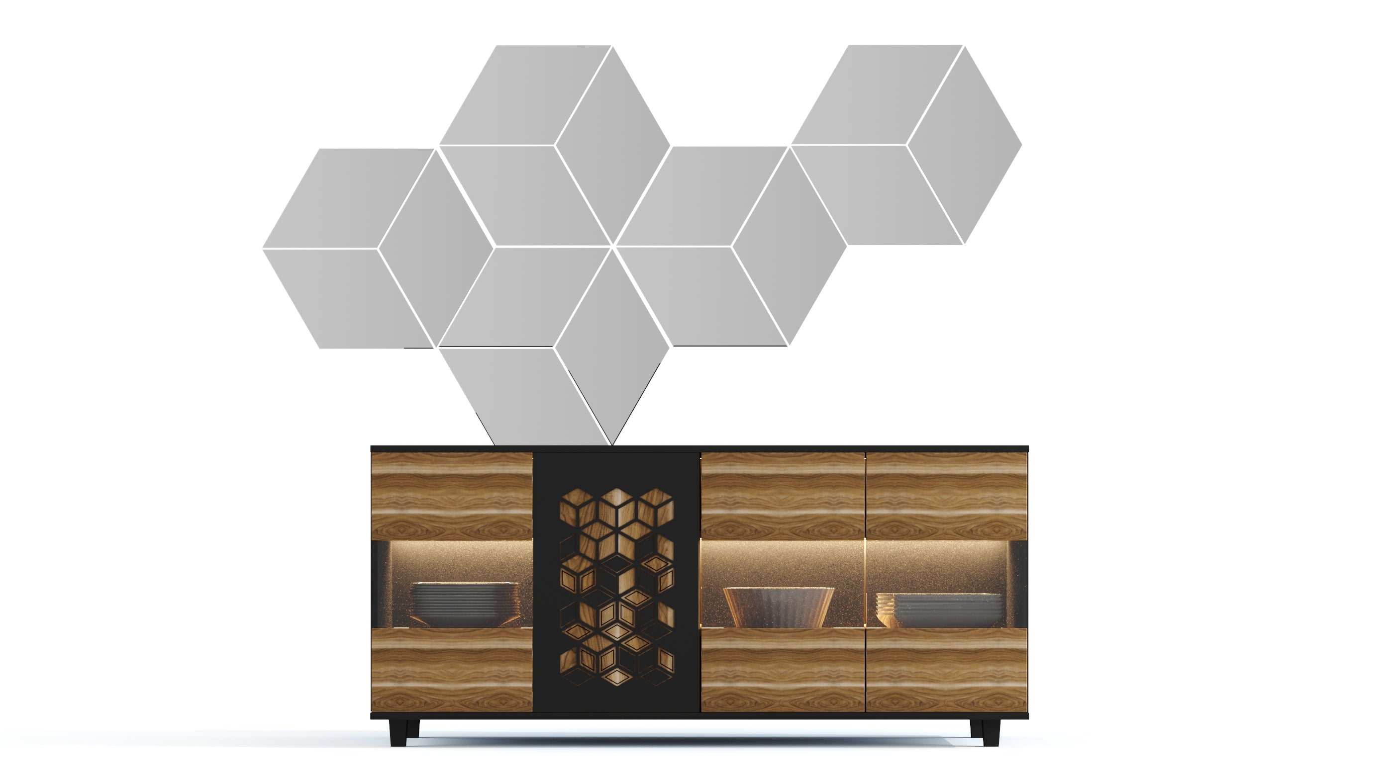 Arrows Modern Storage Buffet Table