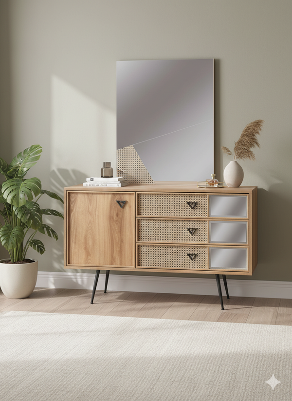 Boho Dresser with mirror