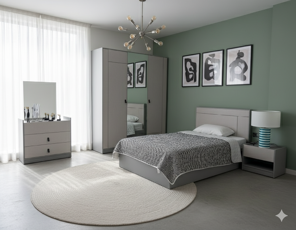 Grey bedroom
