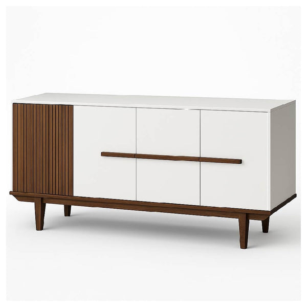 Forest Wood Buffet Table Storage with white and wood design 
