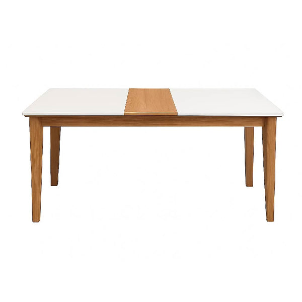 Forest Classic wood Dining table with white top and wooden legs

