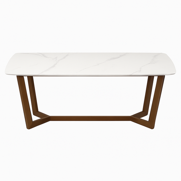 Charm Elegant Dining Table with white marble top 
