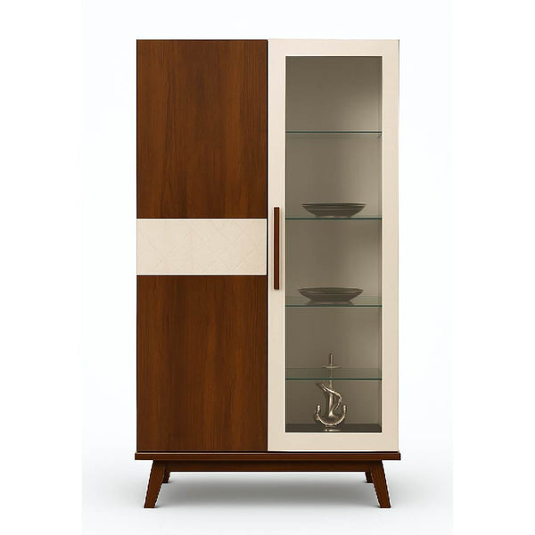 Venicia Wooden display cabinet with glass door on 

